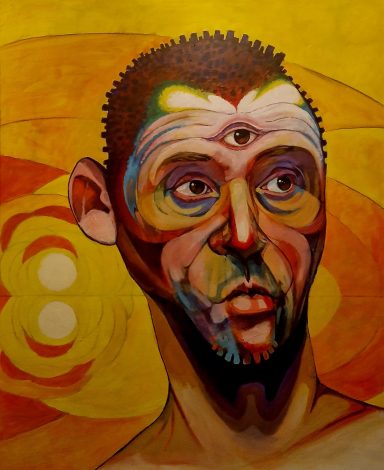 postapocalyptic nomad Acrylic on canvas 100 x 120 cm